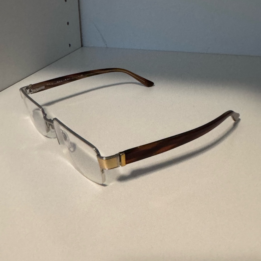 BVLGARI Silver Rectangular Eyeglasses - Picture 3 of 5